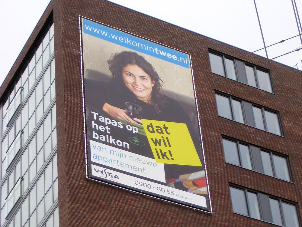 Geveldoek XL spandoek Vestia