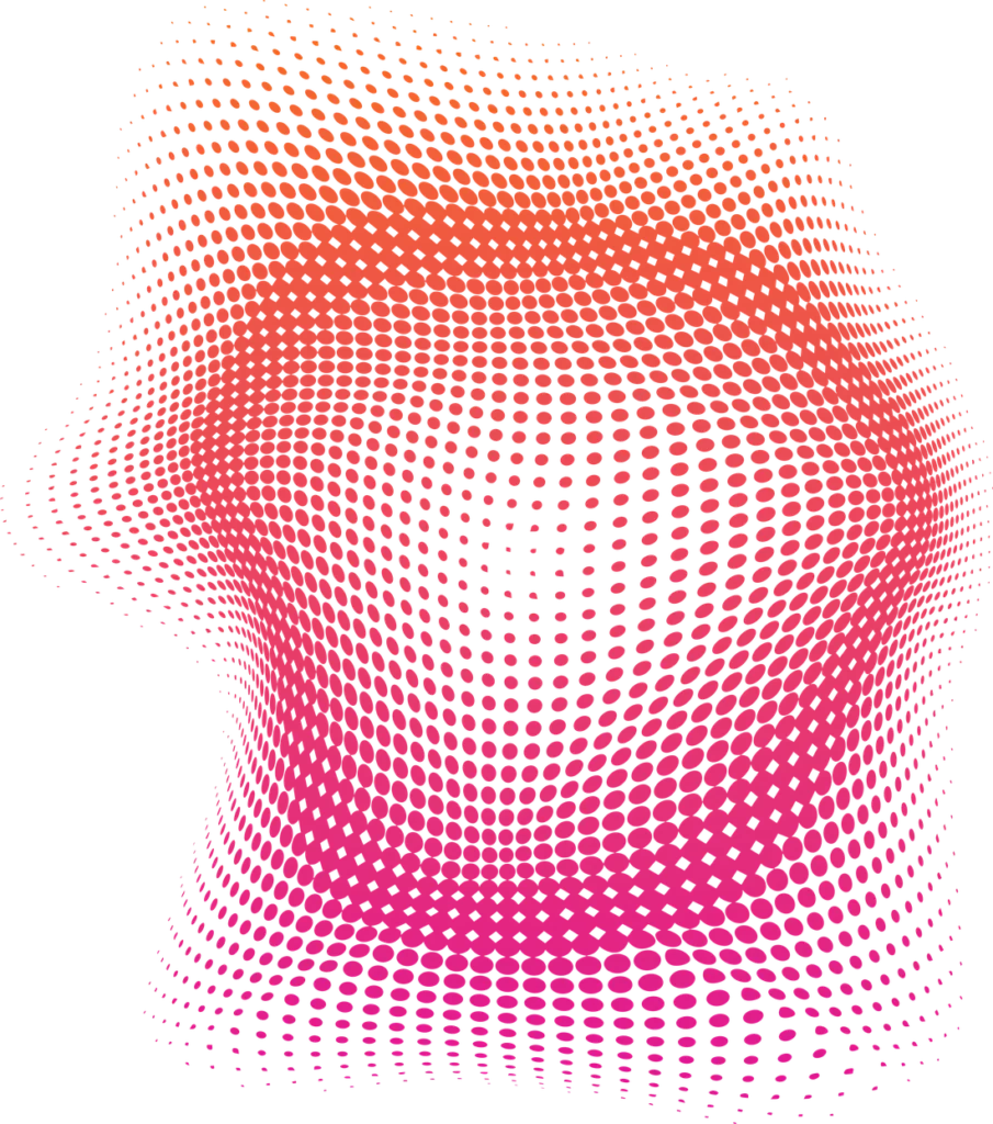 Halftone-raster in oranje en roze
